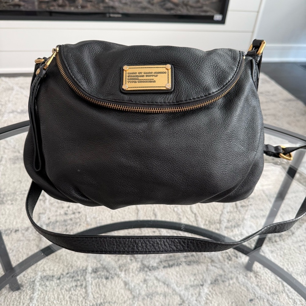 Marc by Marc Jacobs Black Leather Crossbody Bag Classic Q Natasha